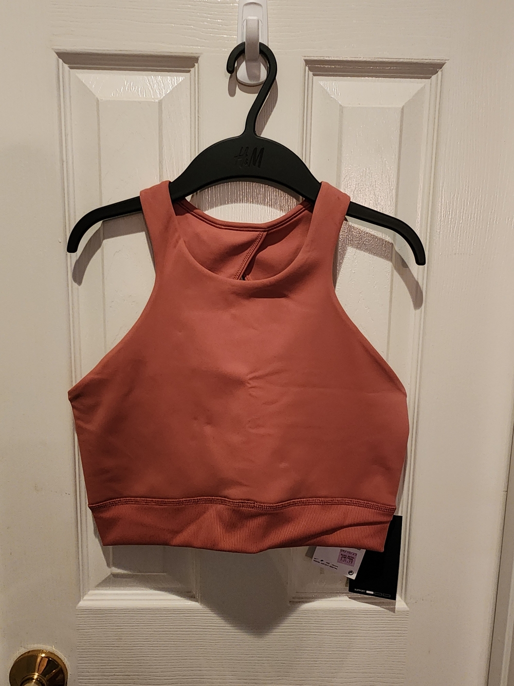 Nike Womens High-Neck Sports Bra - Rust